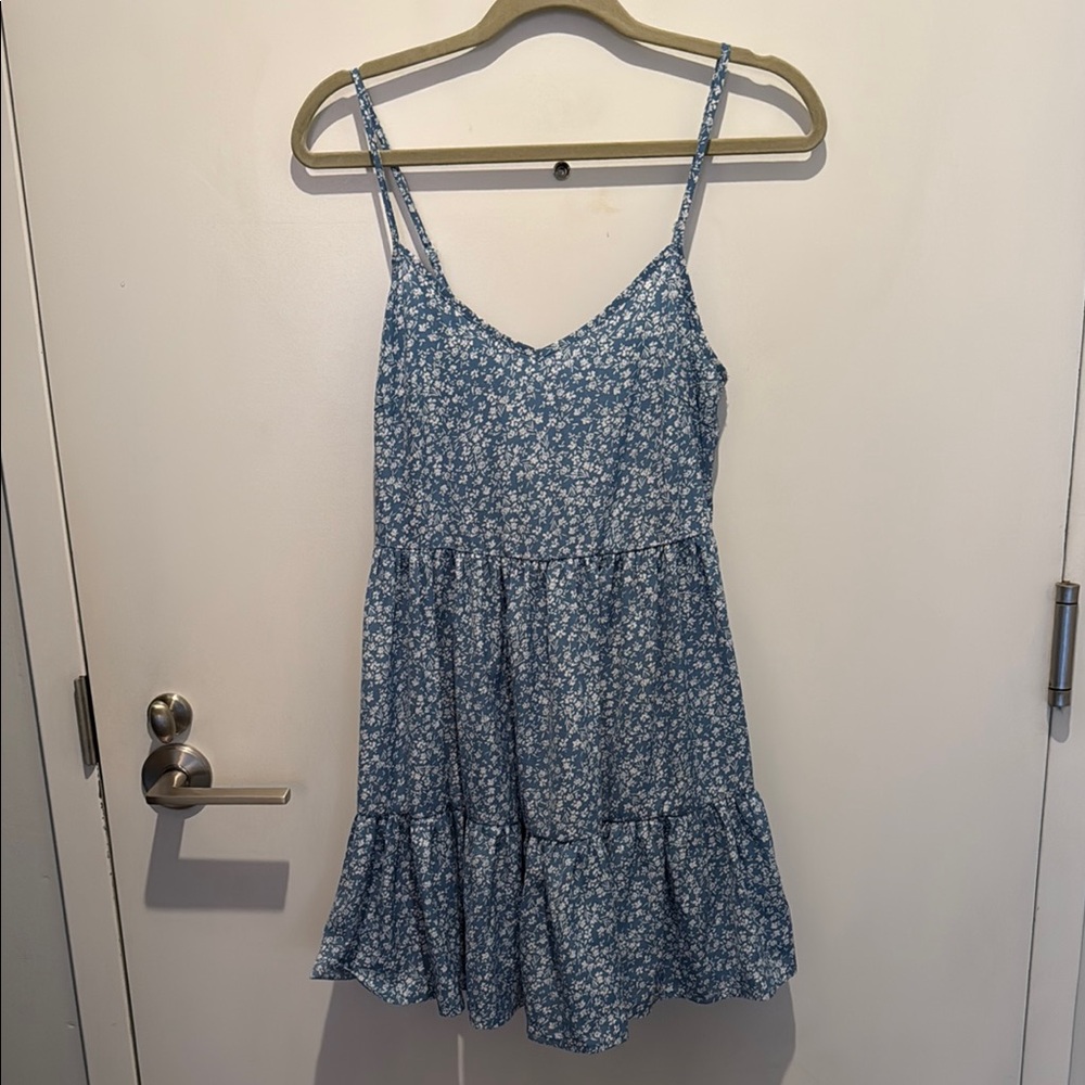 SHEIN Light Blue Floral Dress
